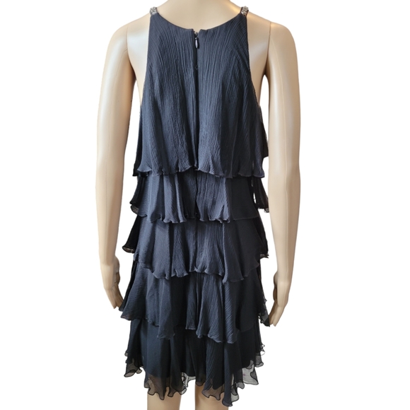 BCBG Maxazria black ruffles dress size S - Picture 4 of 7